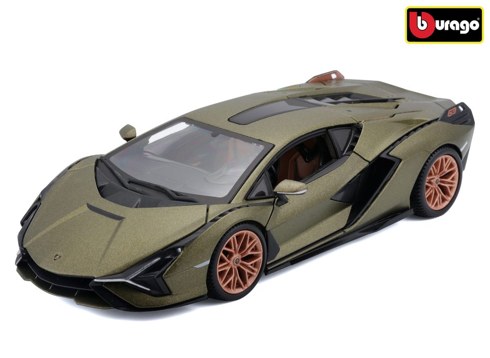 Bburago 1:24 Plus Lamorghini Sian FKP37 - zelená, Bburago, W021275