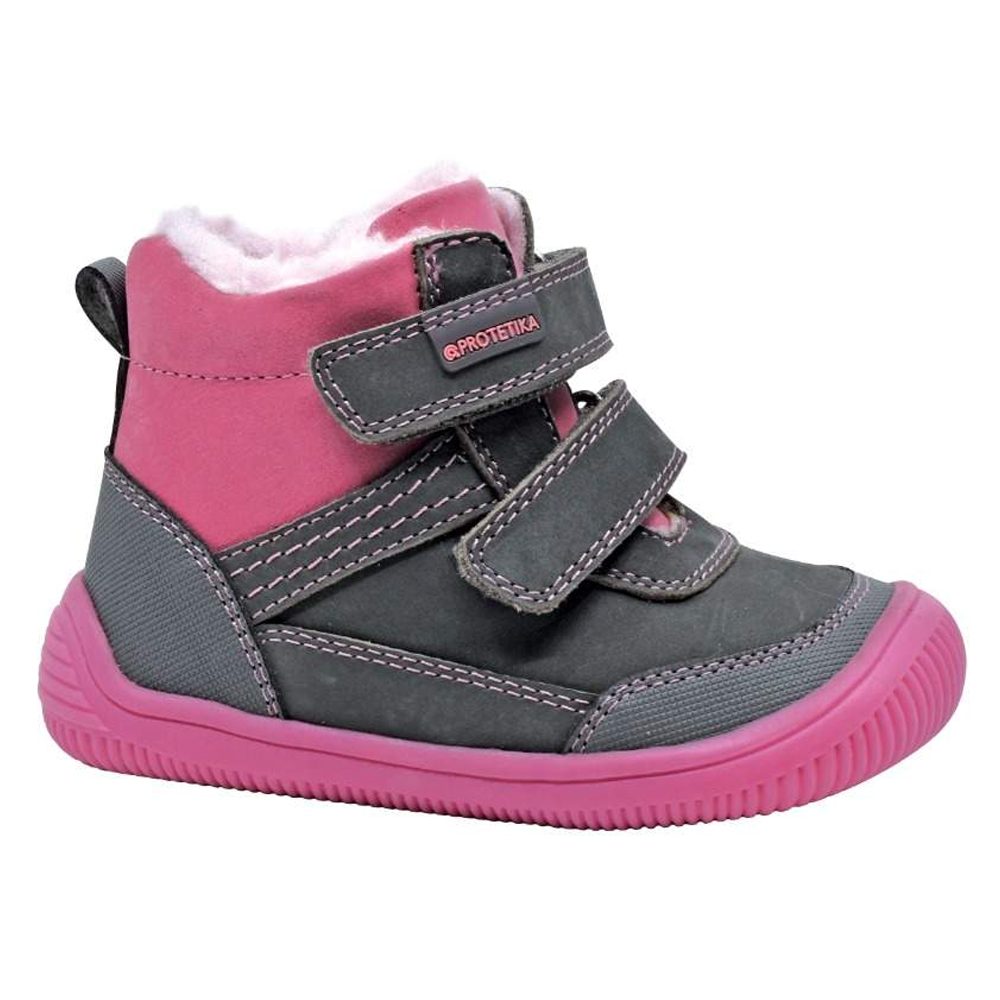 lányok téli mezítlábas cipő TYREL GREY, Protetika, szürke - 34