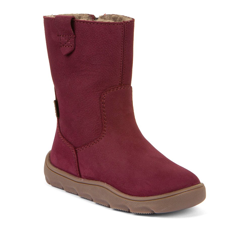 Dívčí zimní barefoot kozačky  ZERU TEX BOOT Bordeaux G3160257-6 - 29