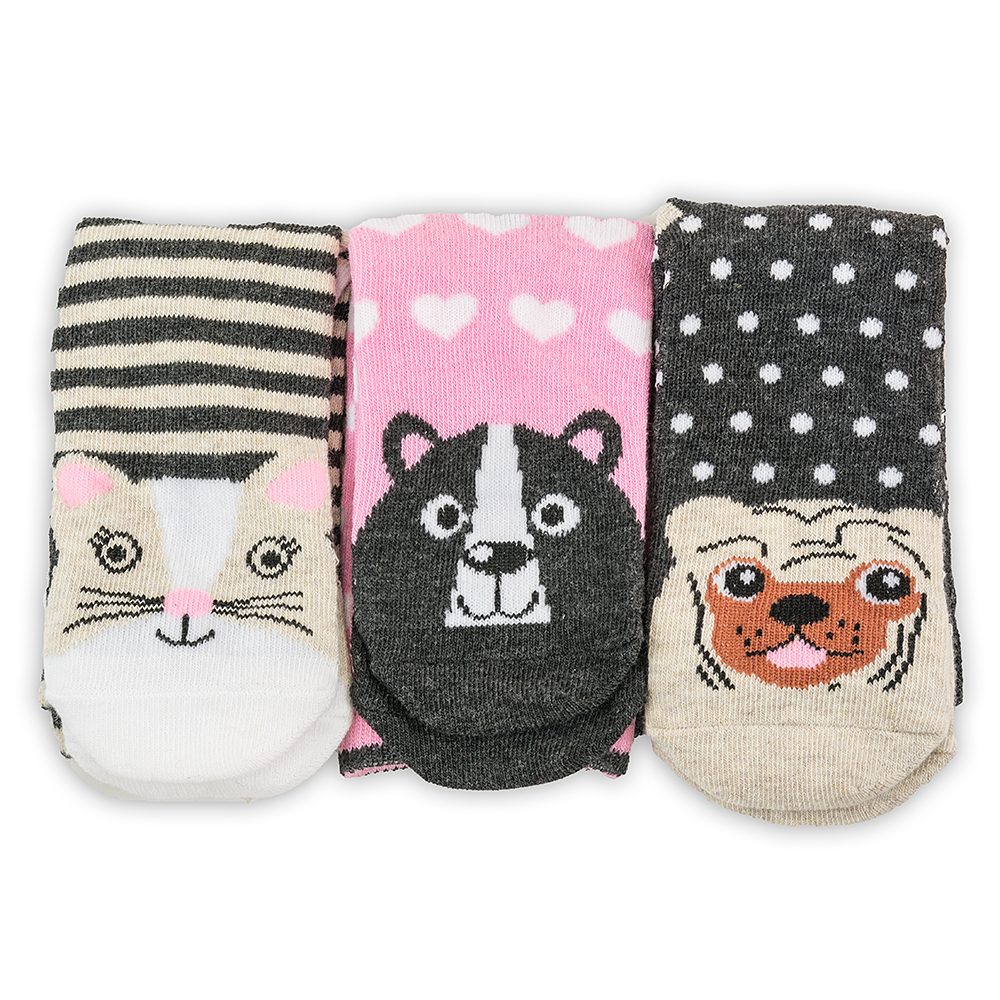 Levně veselé ponožky FUNNY dívčí - 3pack, Pidilidi, PD0136-01, holka - 23-26