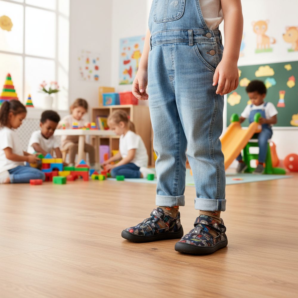 Detské barefoot papuče Protetika OVE BLACK - 23