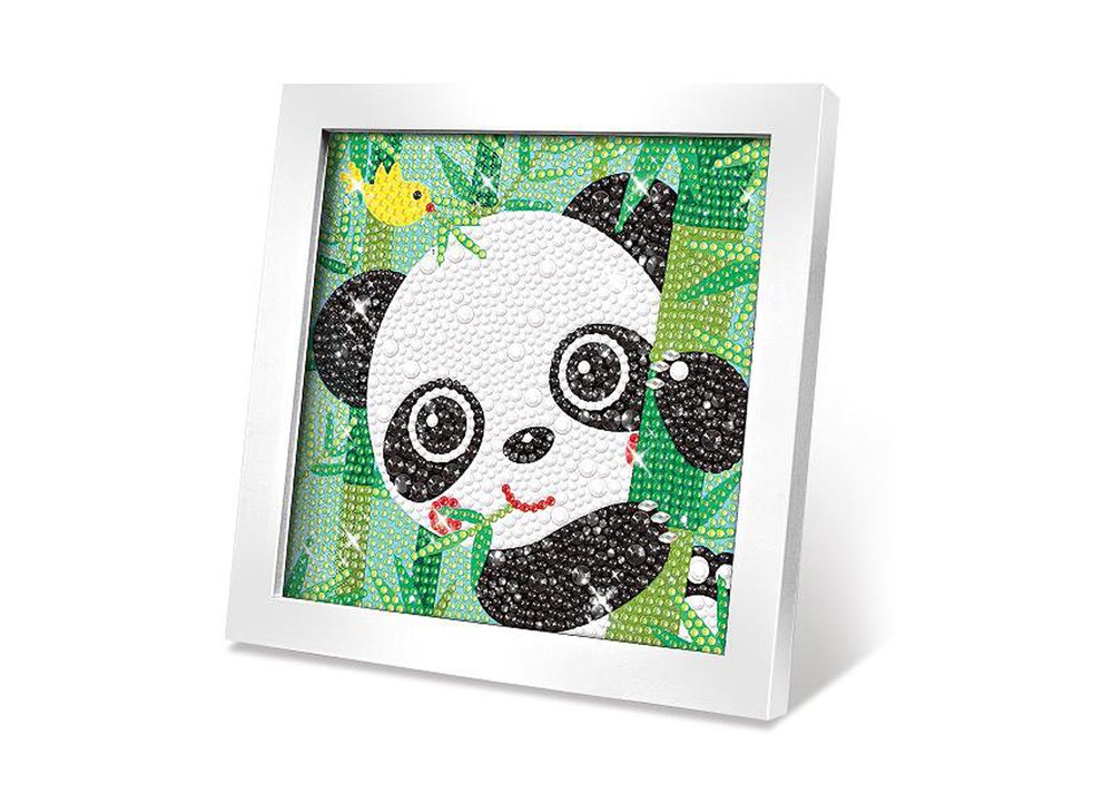 Levně Kreativní set obraz s kamínky panda 17cm, Wiky kreativita, W050831