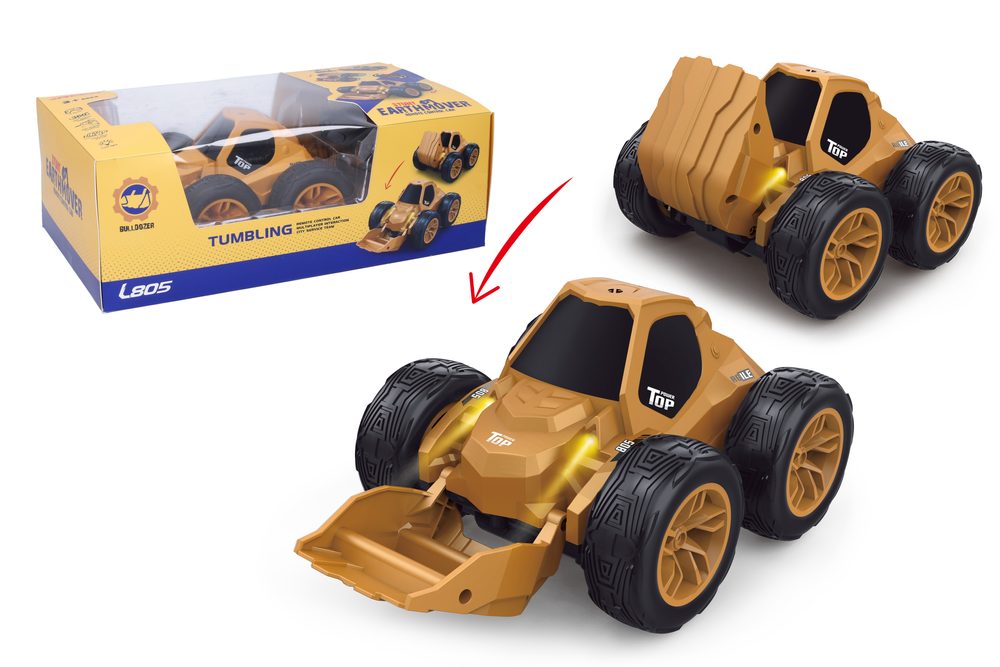 Buldozer překlápěcí RC na dálkové ovládání 20 cm, Wiky RC, W013873