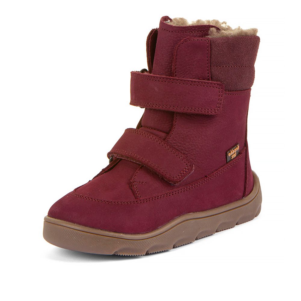 Dievčenské zimné barefoot topánky ZERU TEX WINTER Bordeaux Froddo G3160240-8 - 29