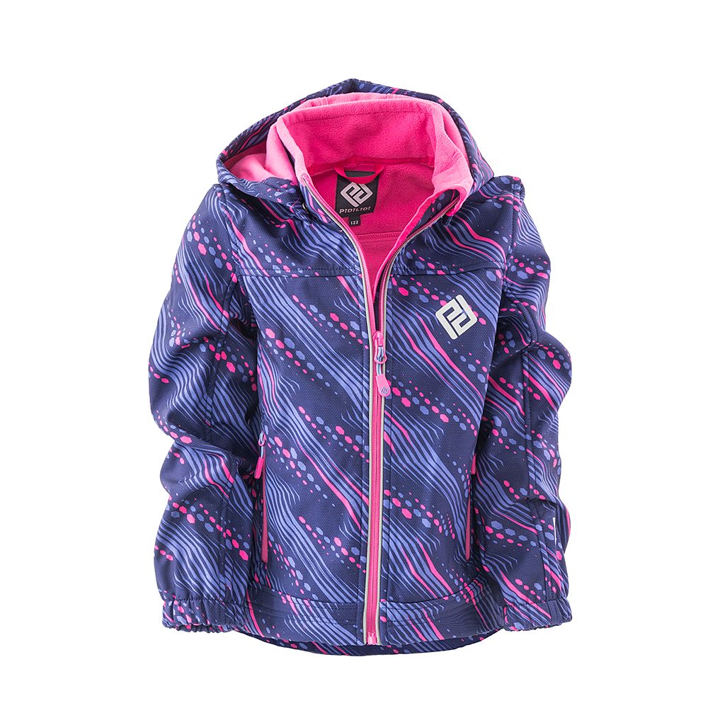 Levně bunda softshellová dívčí s kapucí, Pidilidi, PD1102-01, růžová - 110 | 5let
