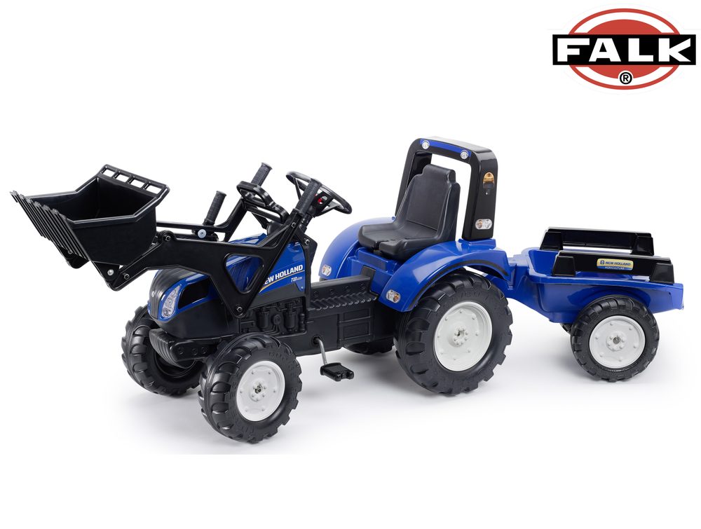 E-shop FALK Šliapací traktor 3090M New Holland T8 s nakladačom a vlečkou, Falk, W014097