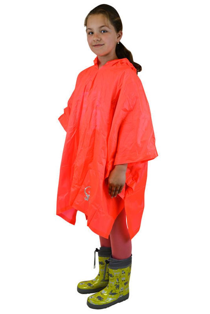 poncho PVC neonová, Pidilidi, PL0066, oranžová - dětská