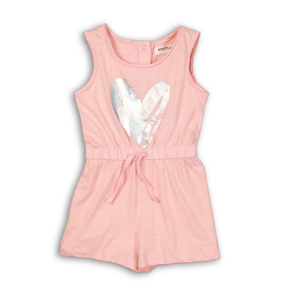 E-shop Overal dievčenský bavlnený, Minoti, TG PLAYSUIT 6, růžová - 68/80 | 6-12m