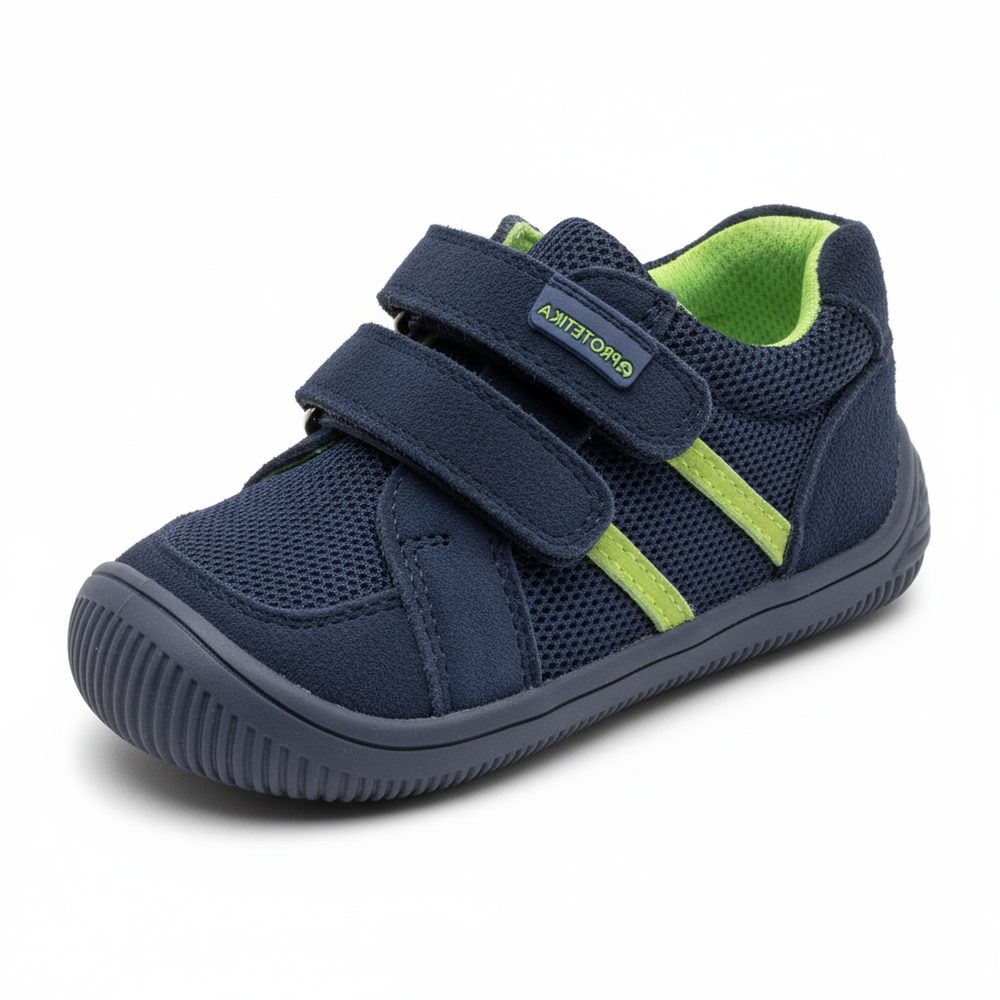 chlapčenská celoročná obuv Barefoot BRIK NAVY, protetika, tmavo modrá - 21