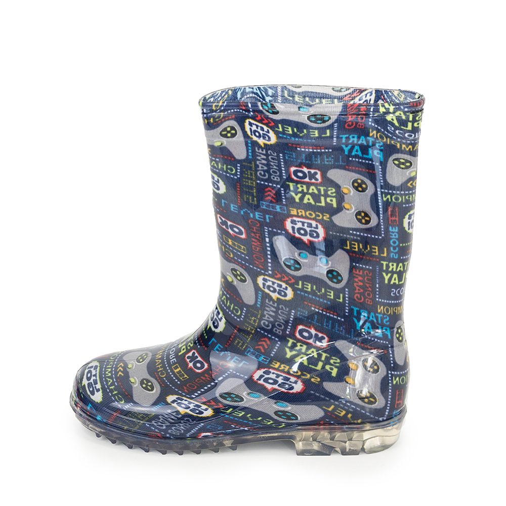 holínky dětské PVC, Pidilidi, PL0032-10, tmavě modrá - 25