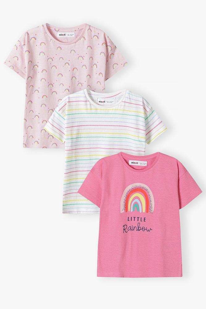 Tričko dívčí s krátkým rukávem 3pack, Minoti, 14tee 50, Holka - 86/92 | 18-24m