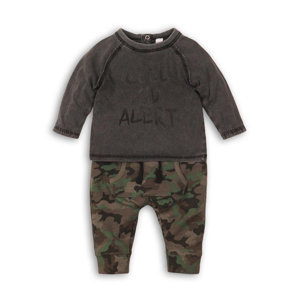 Chlapecký set , tričko a tepláky, Minoti, CAMO 1, kluk - 56/62 | 0-3m