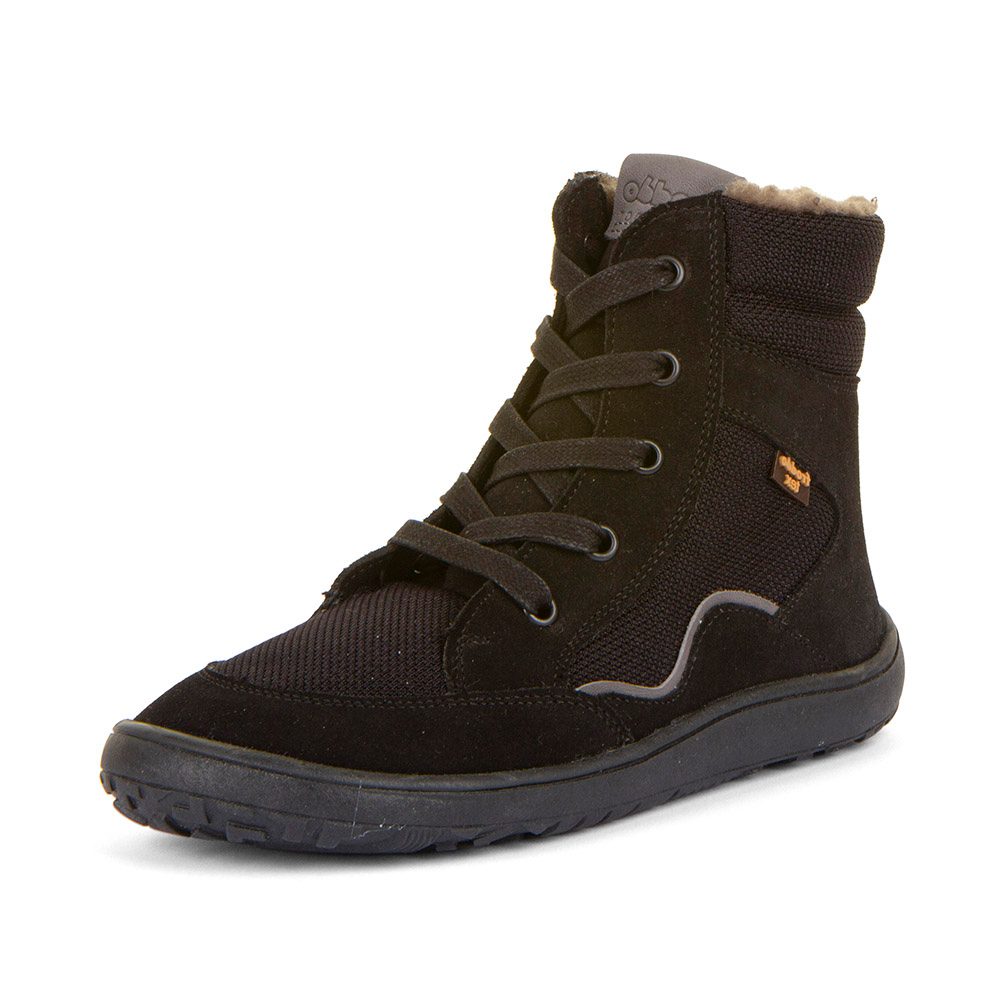 Levně Dětské zimní barefoot boty TEX WOOL GROW Black, Froddo, G3160234-4, černá - 32