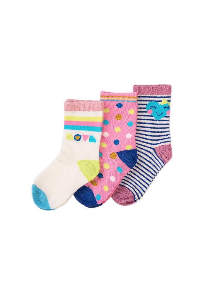 E-shop Ponožky dievčenské 3pack, Minoti, KG SOCK 33, dievča - 110/116 | 5/6let