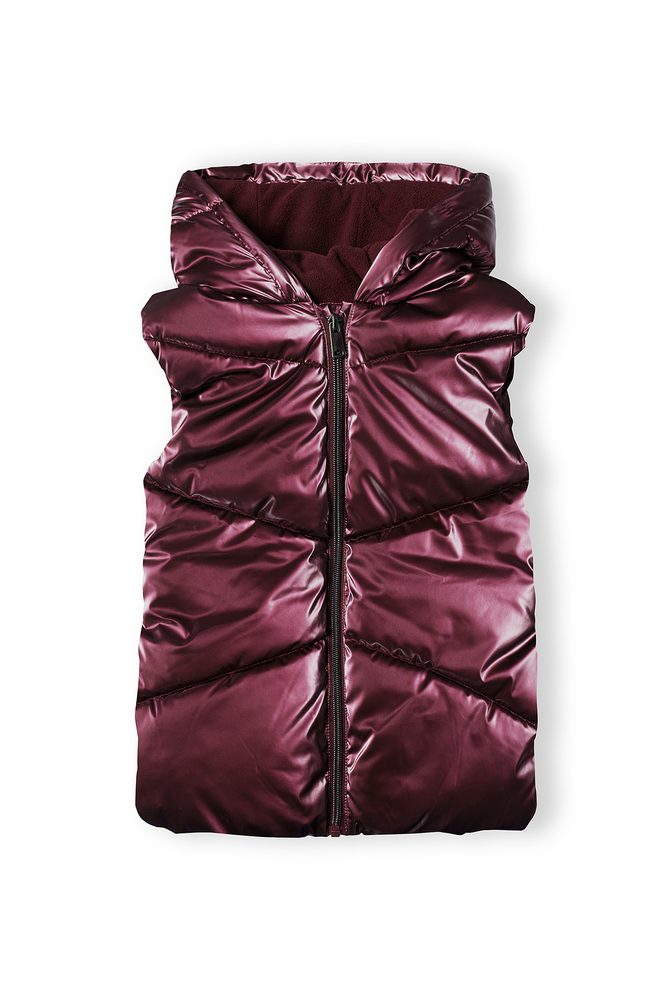 Vesta dívčí prošívaná Puffa s chlupatou podšívkou, Minoti, 16gilet 5, fialová - 92/98 | 2/3let