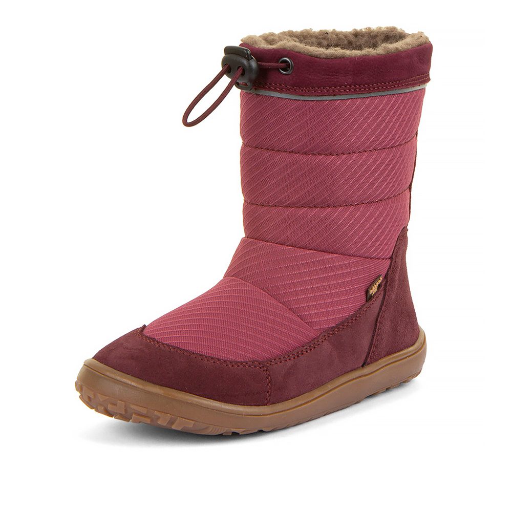 Dievčenské zimné barefoot snehule UP TEX SNOW WOOL Bordeaux G3160249-4 - 27