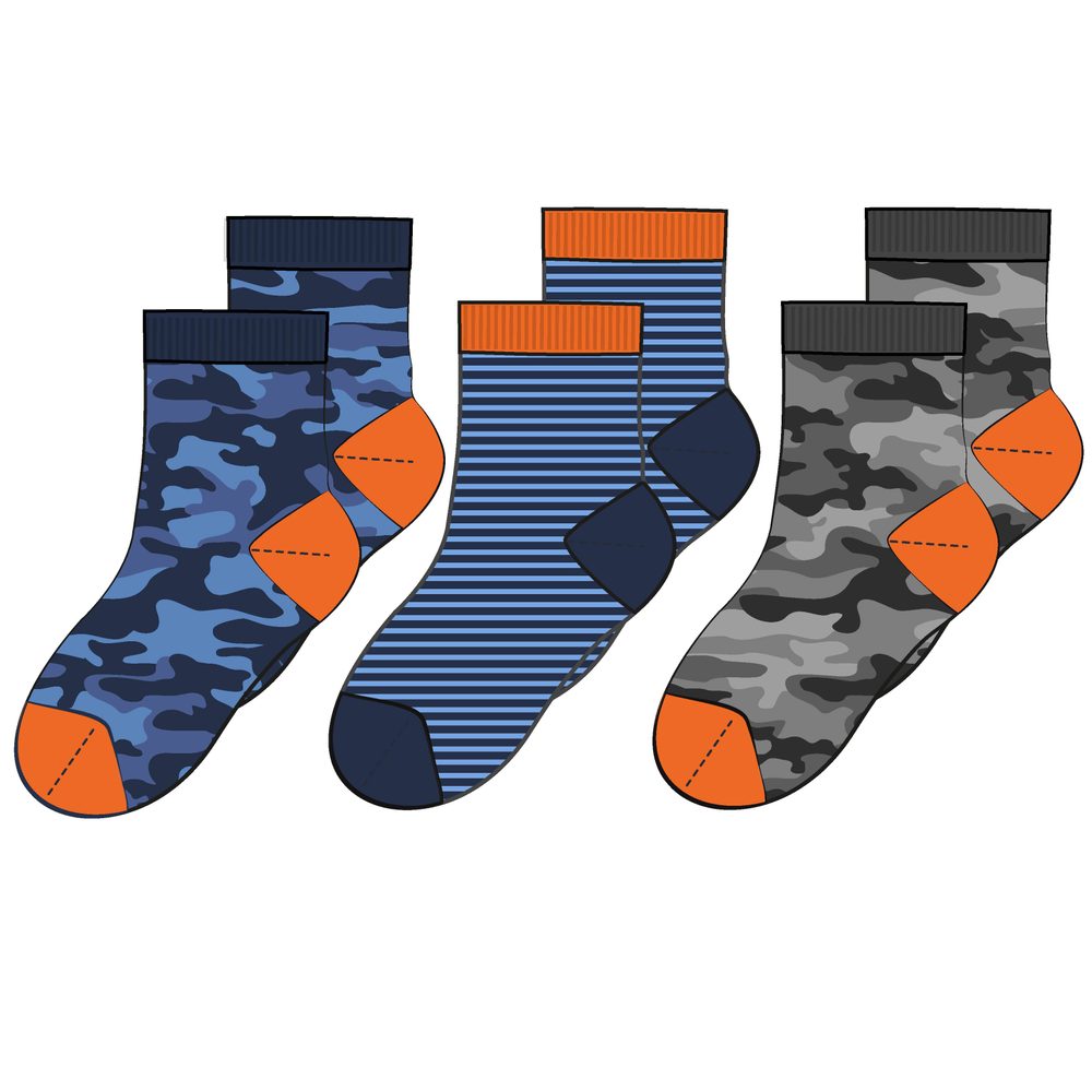 Levně Ponožky chlapecké 3pack, Minoti, 13sock 22, Kluk - 122/128 | 7/8let