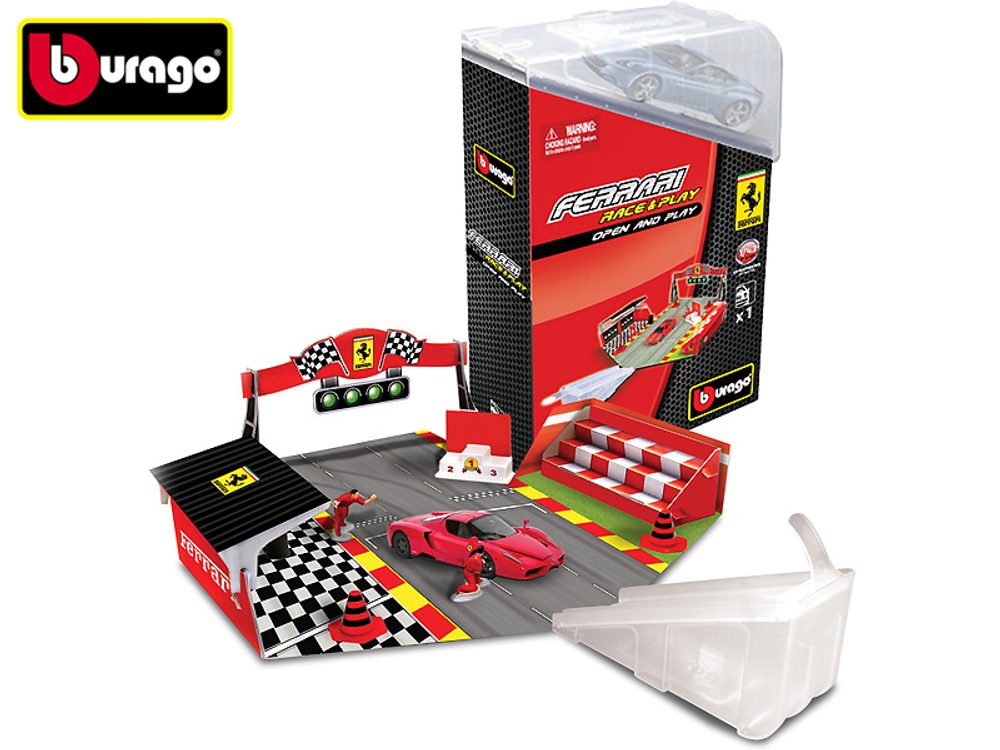 E-shop Ferrari Open-Play set s autom 1:44 / rôzne druhy, Bburago, W102464