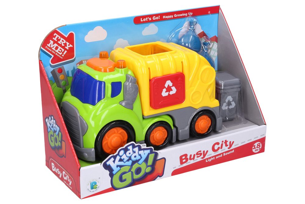 Levně Kiddy Auto popelářské s efekty 19,5 cm popelnice, Wiky Vehicles, W012383