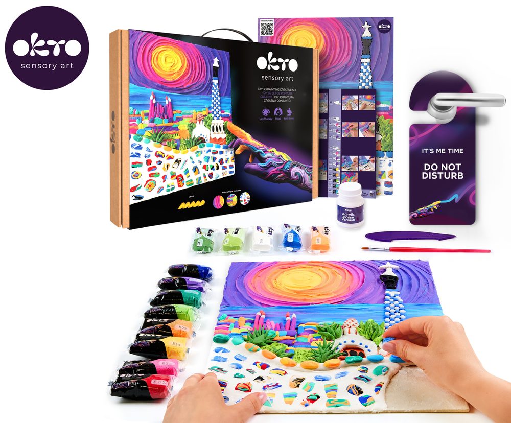 OKTO Olajfestmény "#Park Guell - Barcelona" 30x40 cm, OKTO, W051127