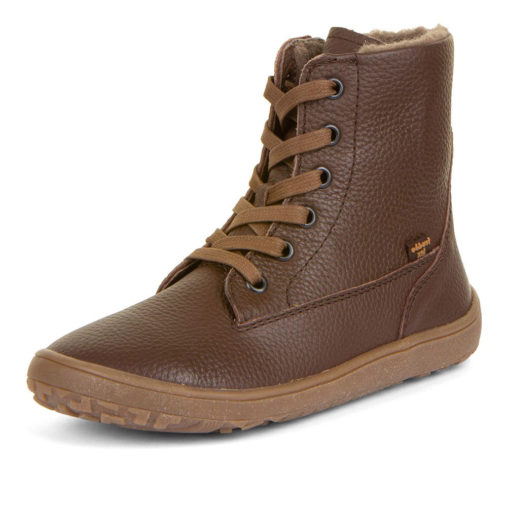 Levně Dětské zimní barefoot boty TEX LACES Brown, Froddo, G3160236-1, hnědá - 32