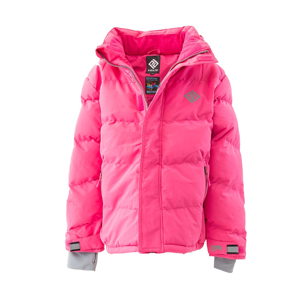 bunda zimní Puffa Neon dívčí, Pidilidi, PD1110-03, růžová - 104 | 4let