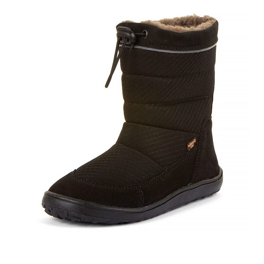 Detské zimné barefoot snehule UP TEX SNOW WOOL Black G3160249 - 32