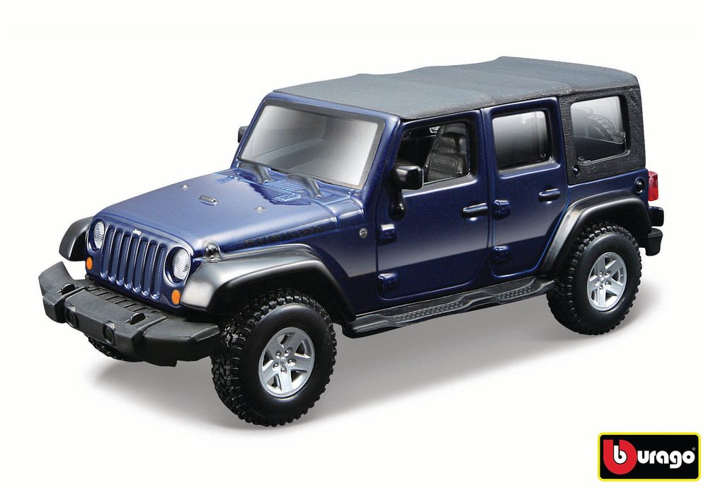 Bburago 1:32 Jeep Wrangler Unlimited Rubicon - metalic blue, W021230