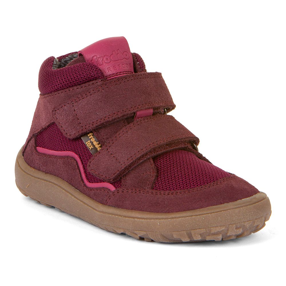 Dívčí barefoot boty TEX AUTUMN  Bordeaux; Froddo; G3110254-4; červená - 25