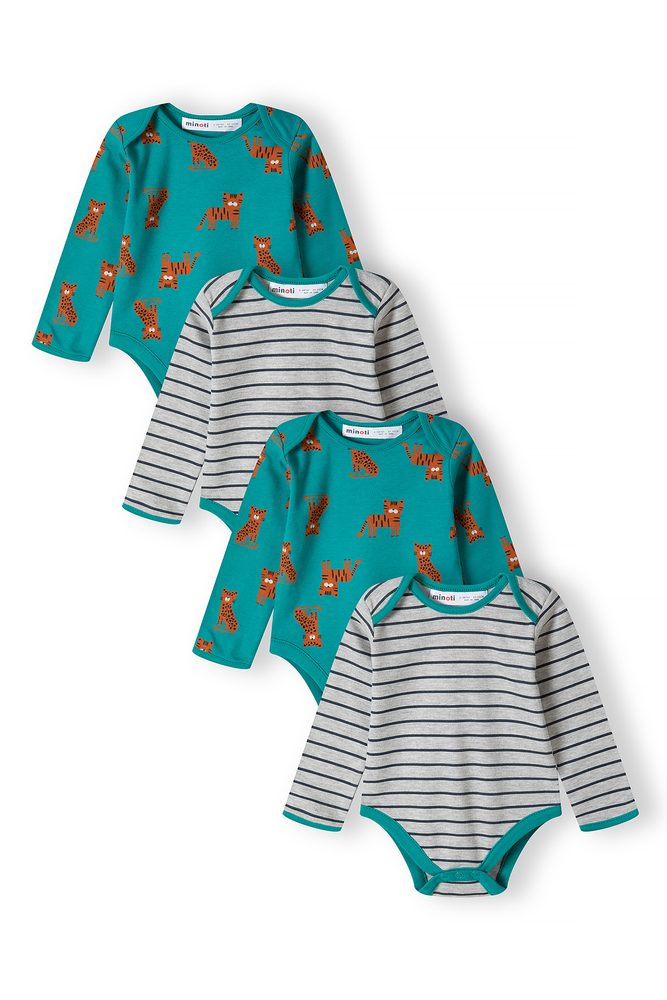 Detské body 4pack, Minoti, 15mbaby 9, modré - 50/56 | NB