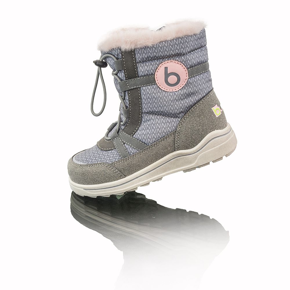 dívčí zimní boty s kožíškem ICEFOX, stahování, boční zip, BUGGA, B00170-03, růžová - 26