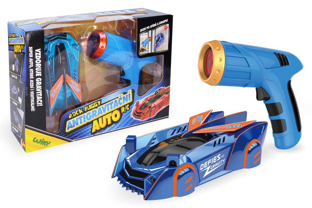 E-shop ROCK BUGGY Antigravitačné RC auto s laserom 15 cm modré, Wiky RC, W012563