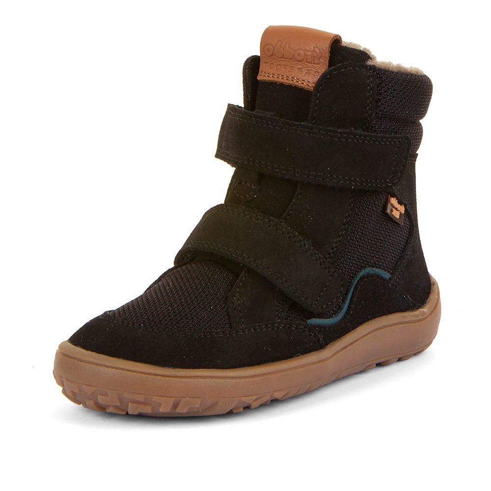 Dětské zimní barefoot boty TEX WINTER Black Froddo G3160247-16 - 24