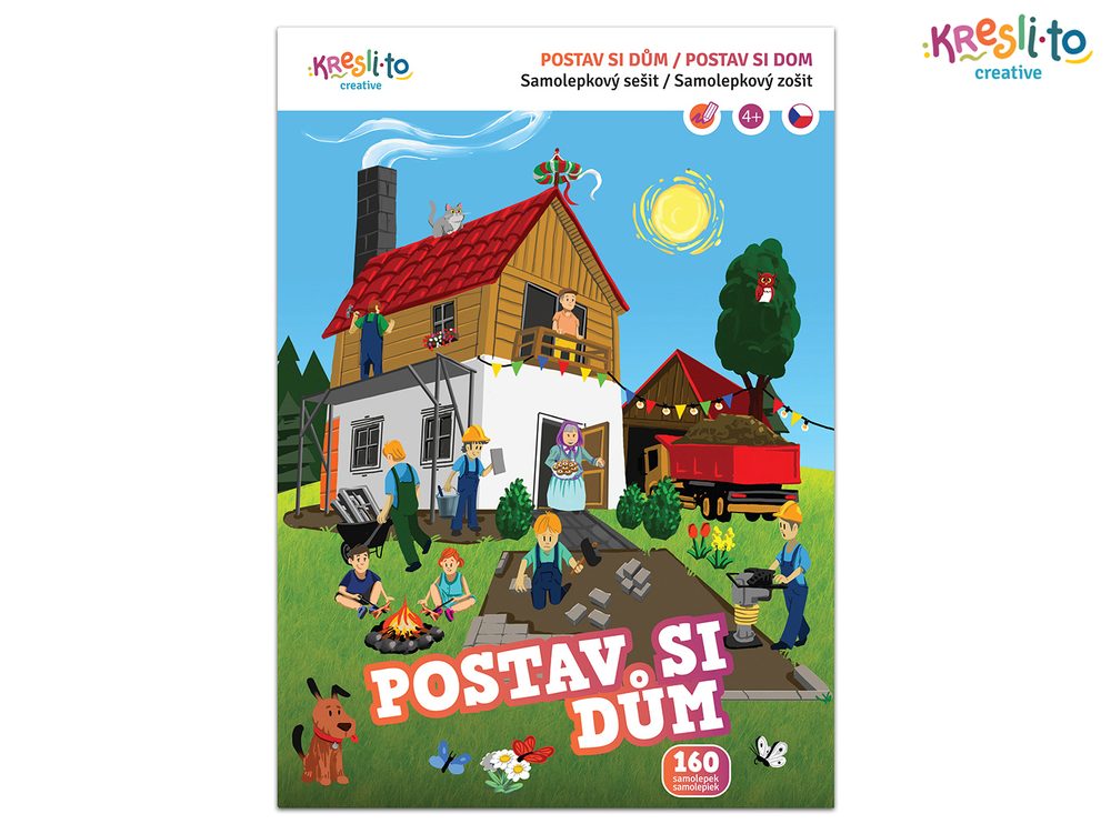 Postav si dům - samolepkový sešit, Kresli.to, W026616