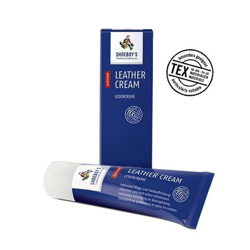 LEATHER CREAM 75 ml, krém na boty,SHOEBOY´S, 0600099, bezbarvá