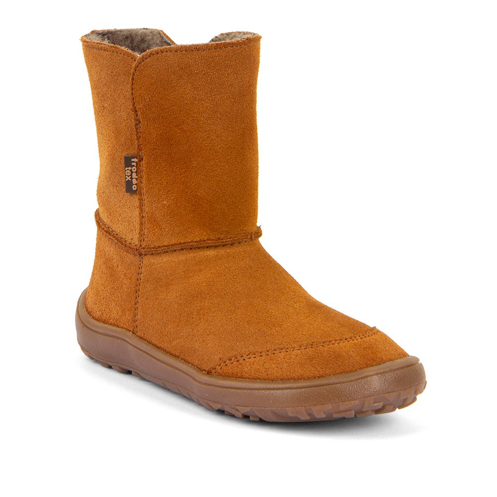 Dětské zimní barefoot boty TEX SUEDE Cognac G3160250-2 - 34