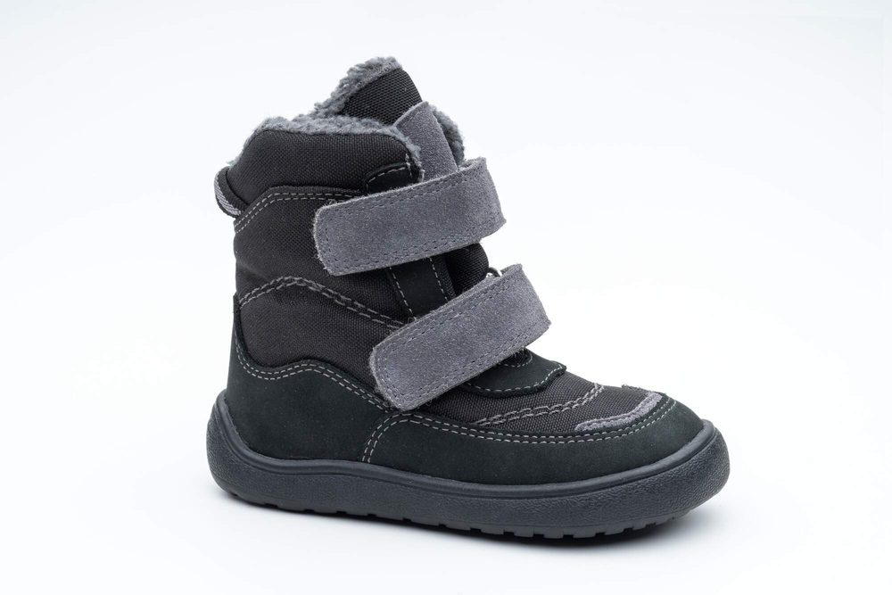 Dětské zimní barefoot boty PRO-tex NUT BLACK - 29
