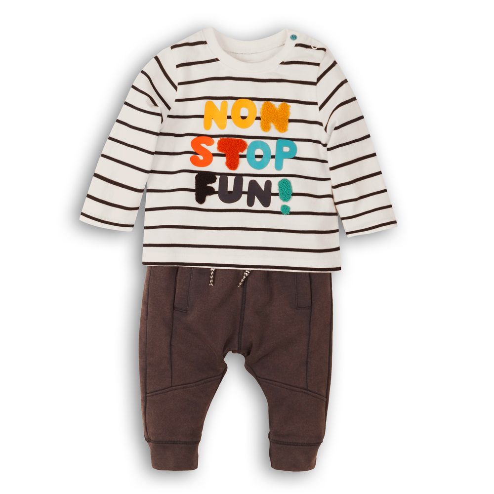 Baba Set - póló és nadrág, Minoti, Leaf 4, Kid - 86/92 | 18-24m