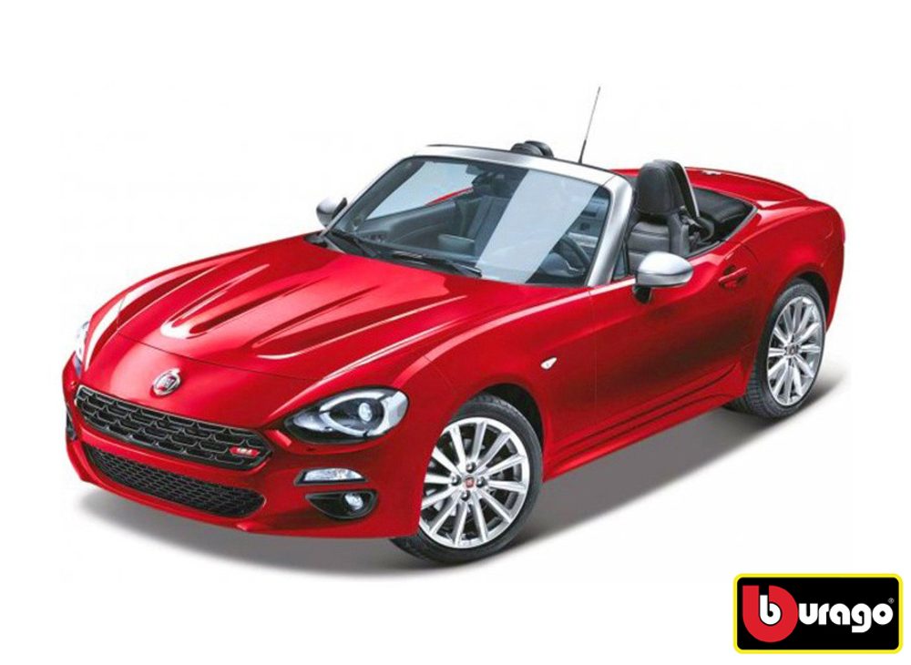 Bburago 1:24 Fiat 124 Spider Red, W007304