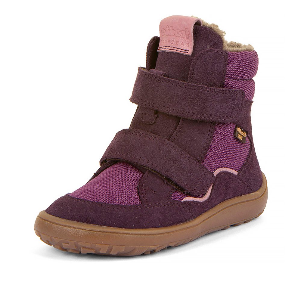 Dievčenské zimné barefoot topánky TEX WINTER Purple Froddo G3160247-7 - 24