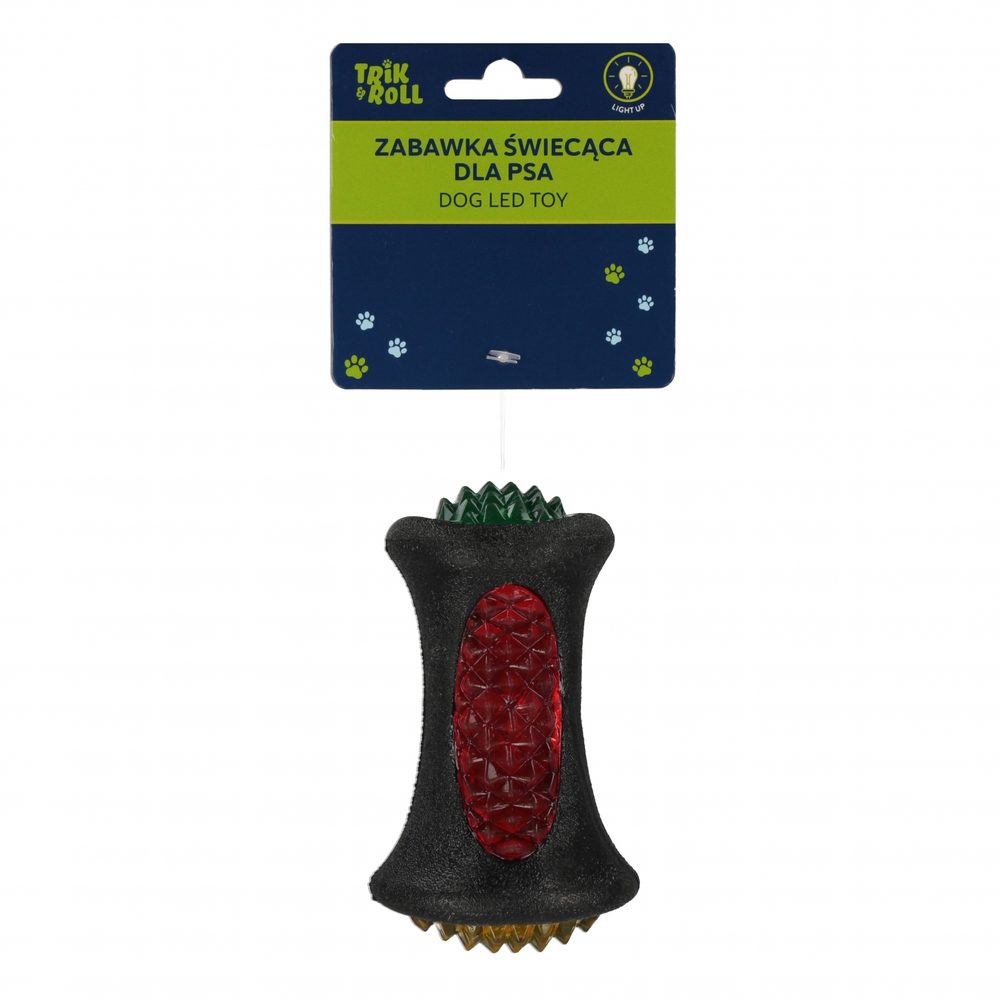 Hračka pro mazlíčky kost svítící pro psy 9 cm, Wiky, W061387