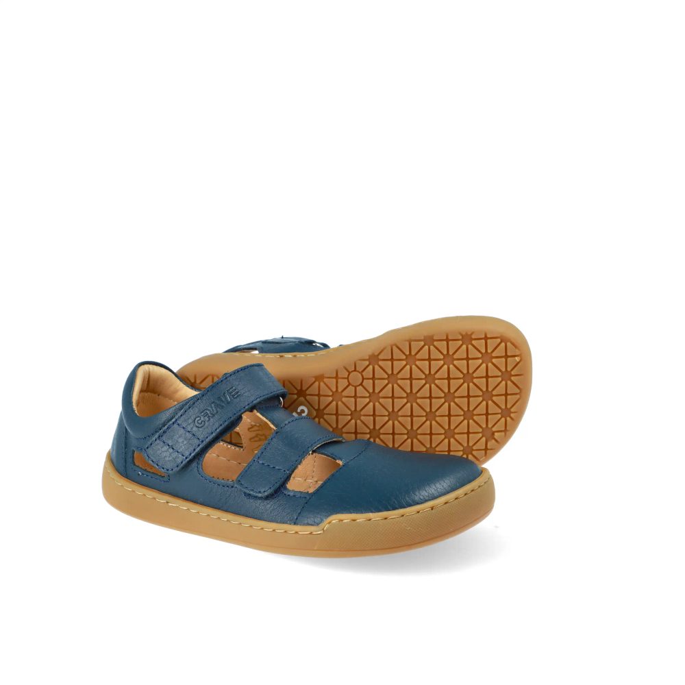 E-shop Chlapčenské barefoot sandále CRAVE SHELLWOOD Navy, modrá - 35