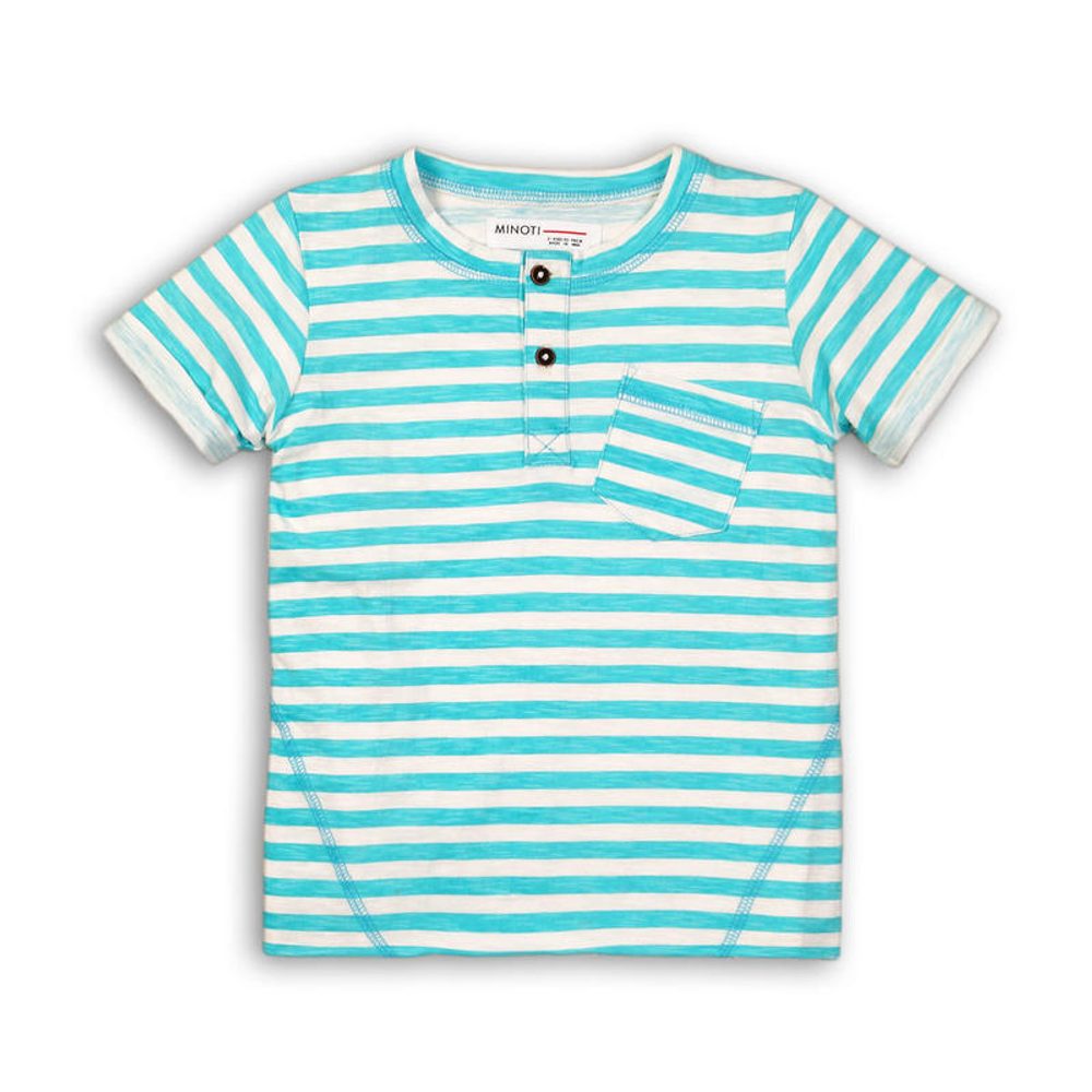 Fiúk shirt rövid ujjú, minoti, eco 7, kék - 80/86 | 12-18m