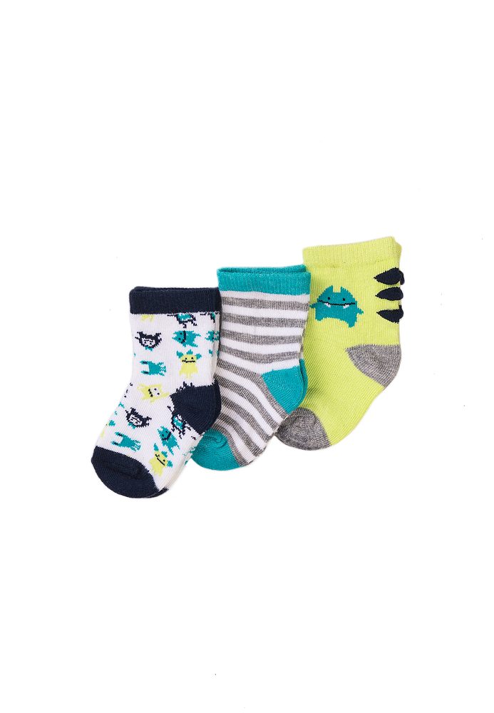 Ponožky chlapecké 3pack, Minoti, NBB SOCK 33, kluk - 50/68 | 0-6m