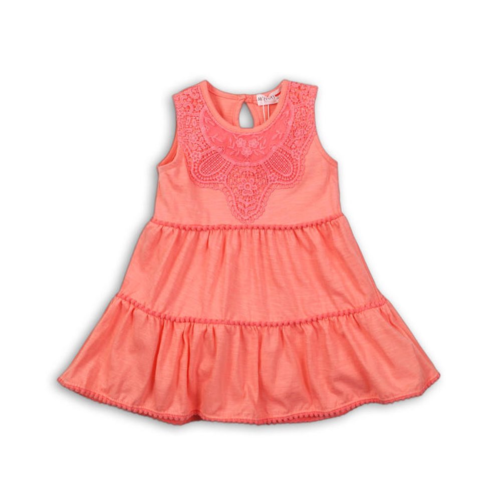E-shop Šaty dievčenské s čipkou, Minoti, daydream 3, růžová - 68/80 | 6-12m