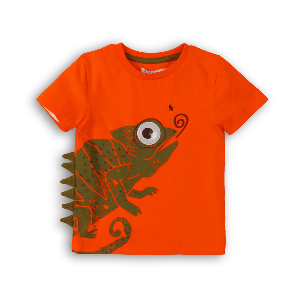E-shop Tričko chlapčenské s krátkym rukávom, Minoti, Lizard 1, oranžová - 74/80 | 9-12m