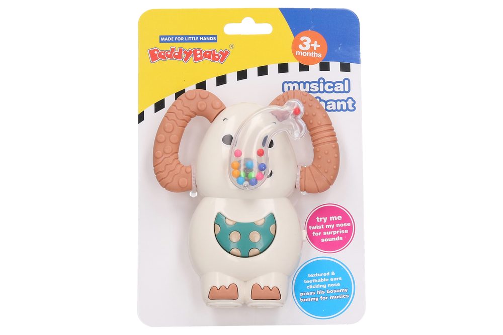Levně Chrastítko slon s efekty 12cm, Wiky, W049224