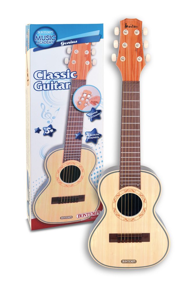 Klasická gitara so 6 kovovými strunami 70 x 22,5 x 8 cm, Bontempi, W011505