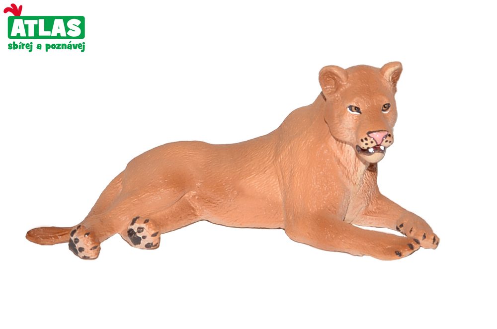 B - Lioness figurája fekvő 9cm, Atlas, W101803