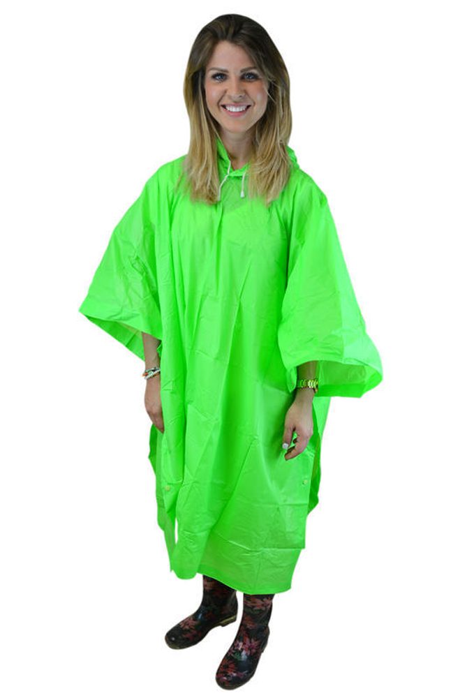 poncho PVC neonová, Pidilidi, PL0066-19, zelená - dospělá